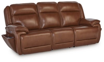 Healy Pier Power Reclining Sofa - Dark Brown Reclining Sofa modern furniture Contempo Furniture