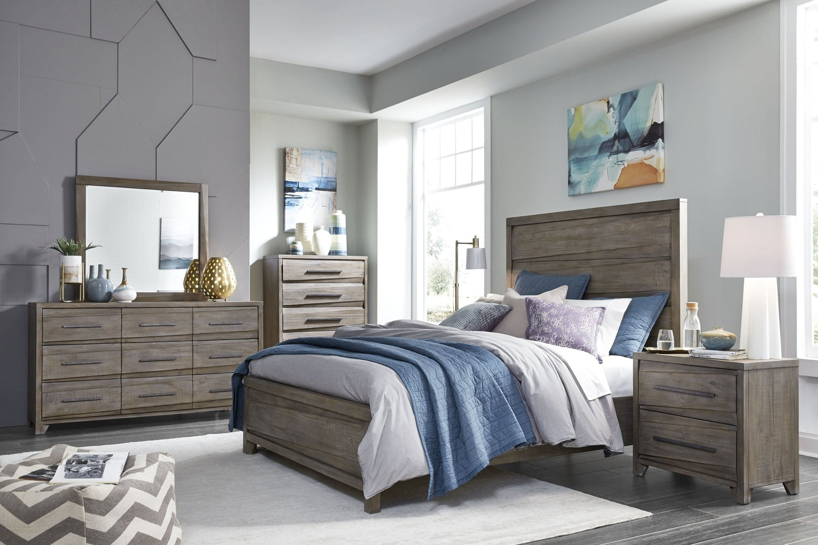 Hearst Solid Wood Two Drawer Nighstand in Sahara Tan Nightstand modern furniture Contempo Furniture