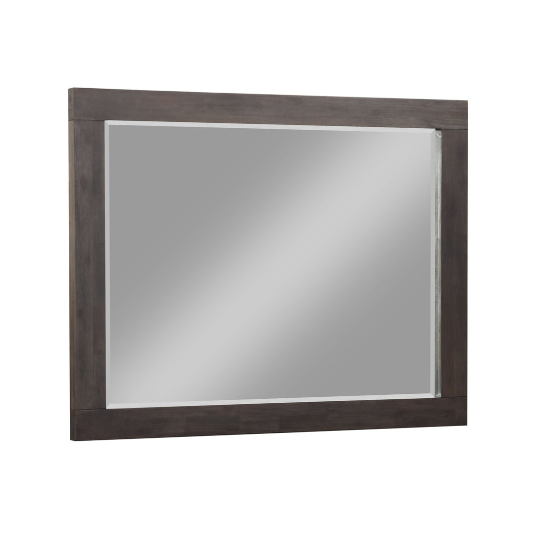 Heath Beveled Glass Mirror in Basalt Grey Mirror modern furniture Contempo Furniture