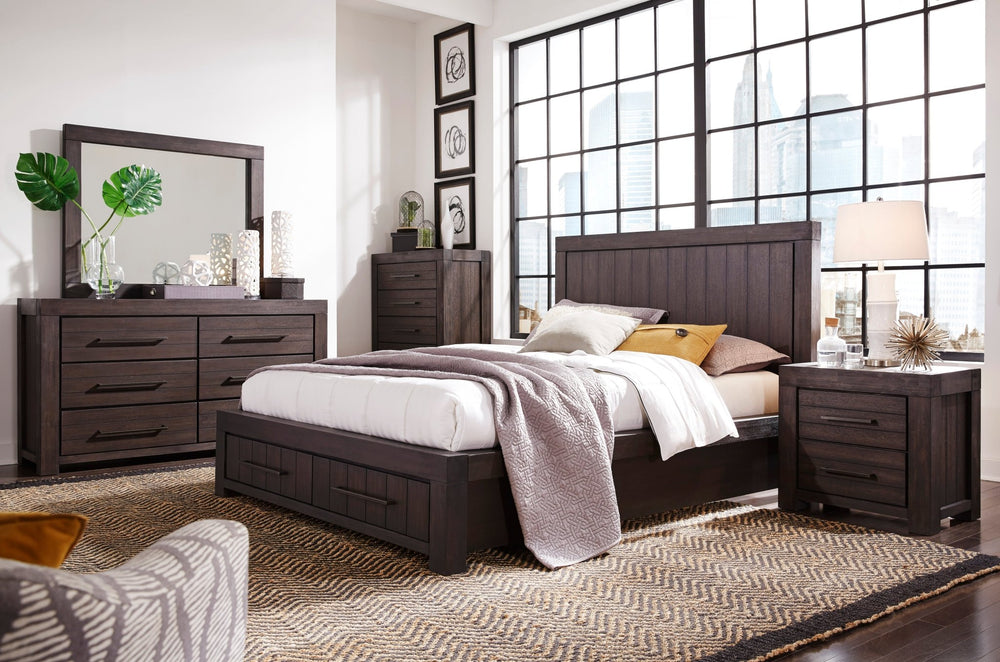 Heath Five Drawer Chest in Basalt Grey Chest modern furniture Contempo Furniture