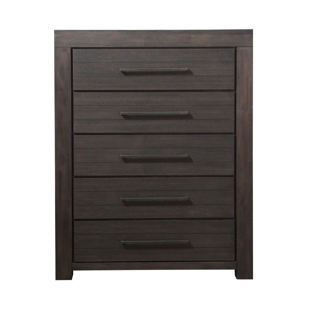 Heath Five Drawer Chest in Basalt Grey Chest modern furniture Contempo Furniture