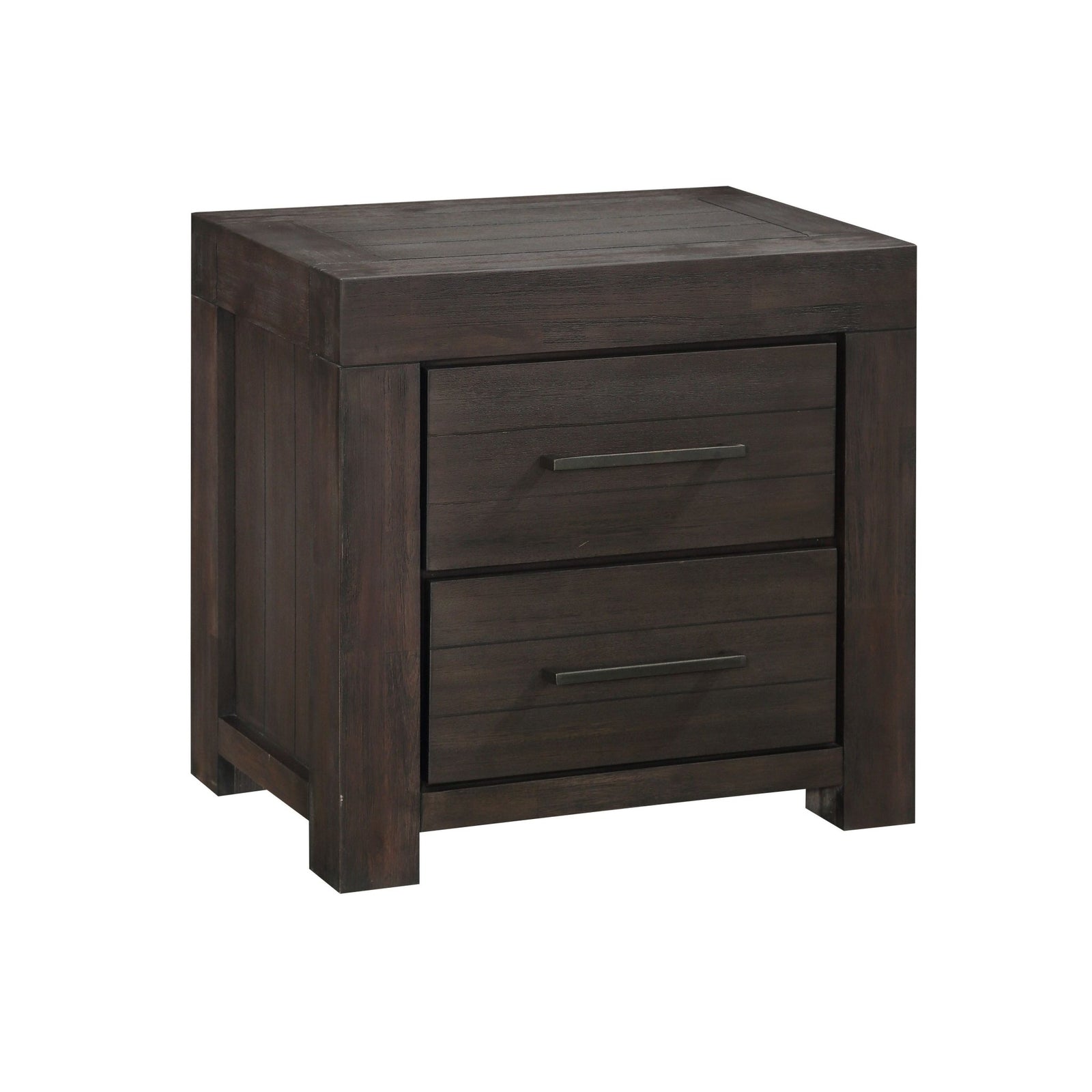 Heath Two Drawer Nightstand in Basalt Grey Nightstand modern furniture Contempo Furniture