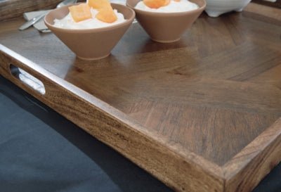 Heddford Tray - Dark Brown Trays modern furniture Contempo Furniture