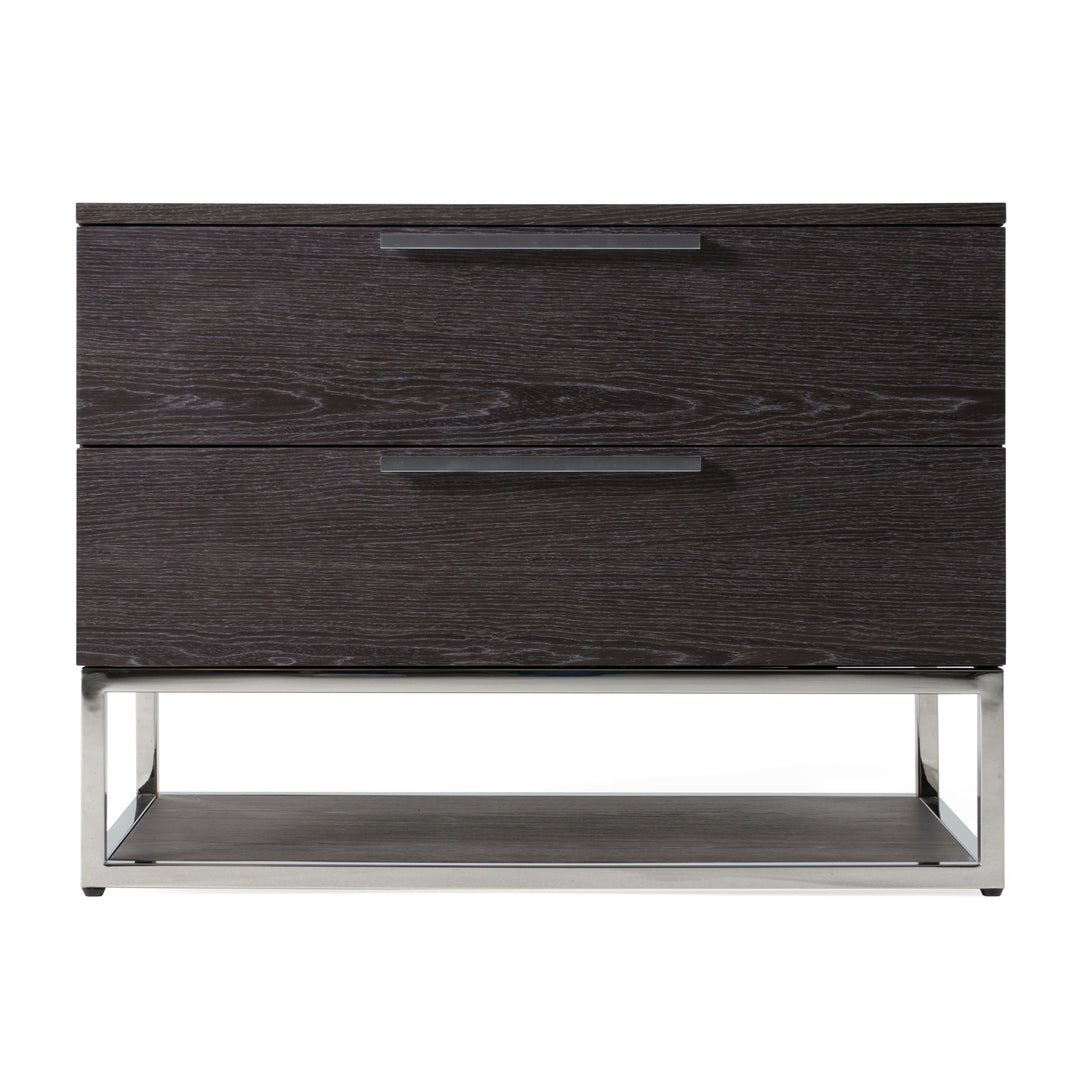 Helenora  Modern Grey Elm Nightstand