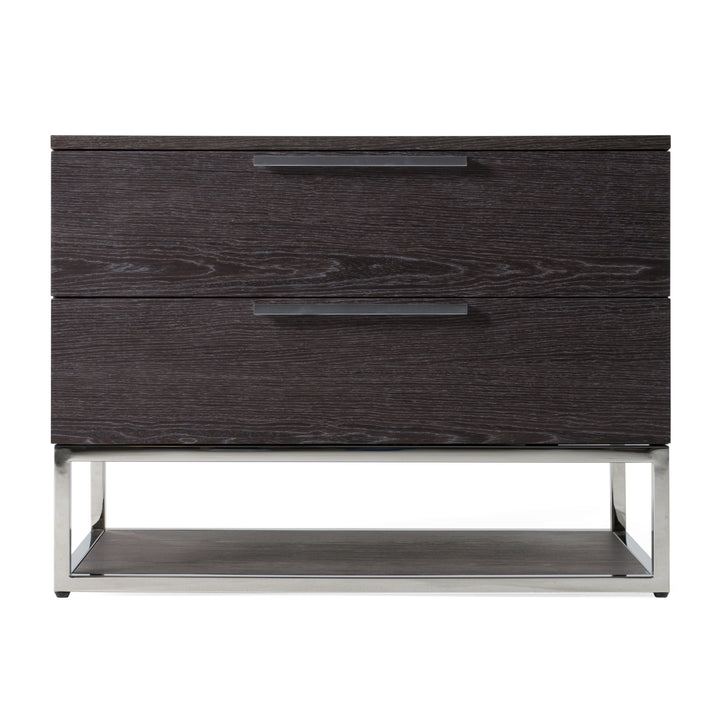 Helenora - Modern Grey Elm Nightstand