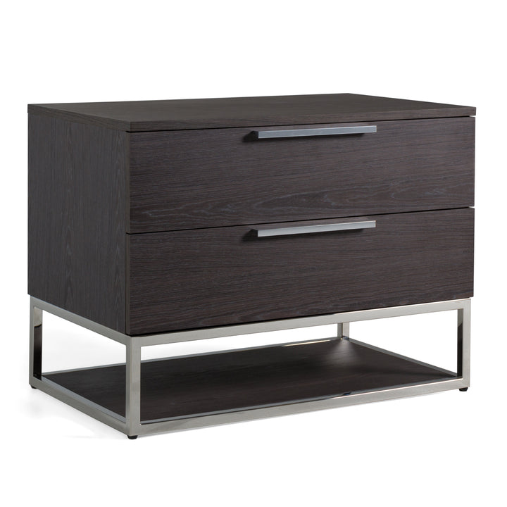 Helenora - Modern Grey Elm Nightstand