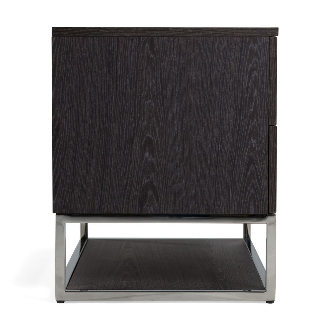 Helenora  Modern Grey Elm Nightstand