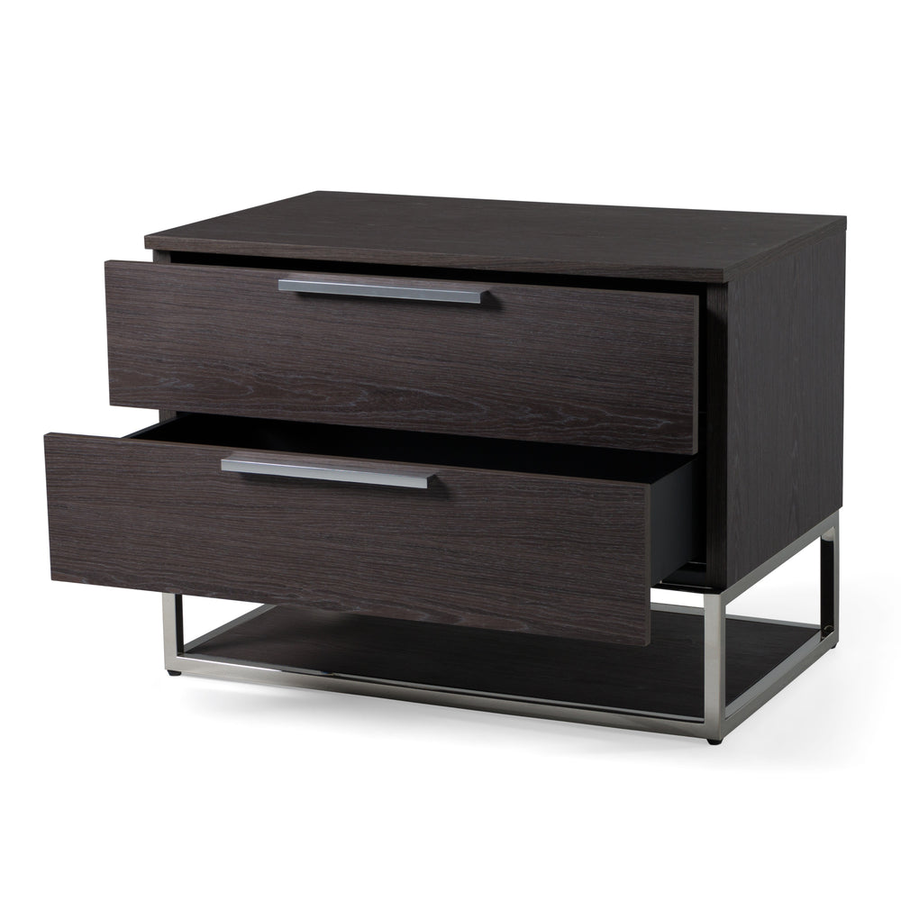 Helenora - Modern Grey Elm Nightstand - View 5