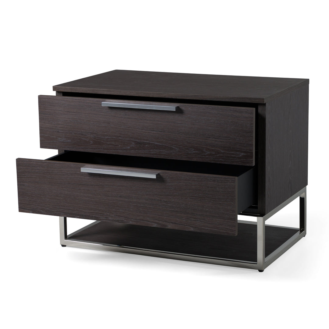 Helenora - Modern Grey Elm Nightstand