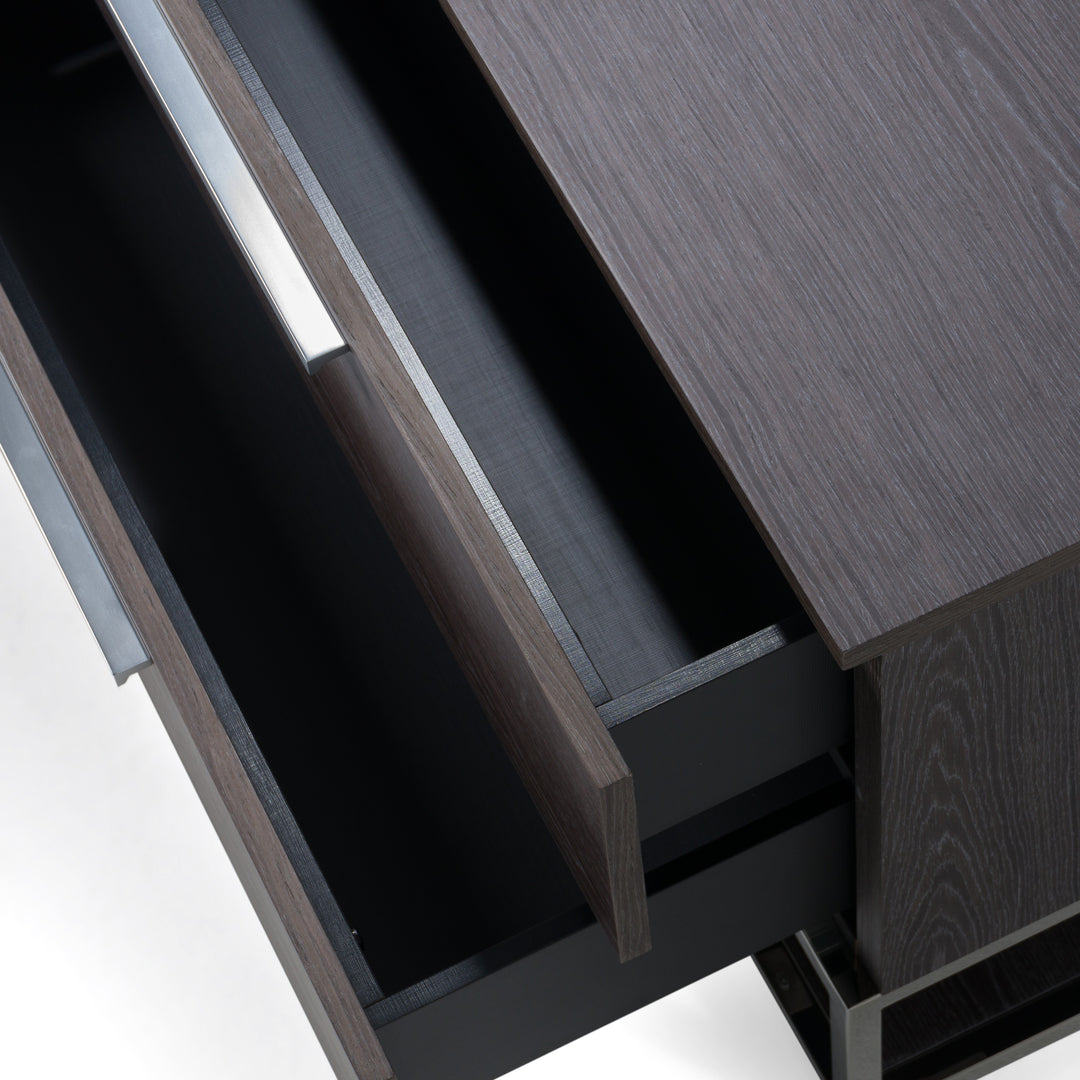 Helenora - Modern Grey Elm Nightstand