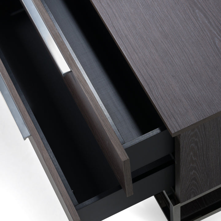 Helenora - Modern Grey Elm Nightstand