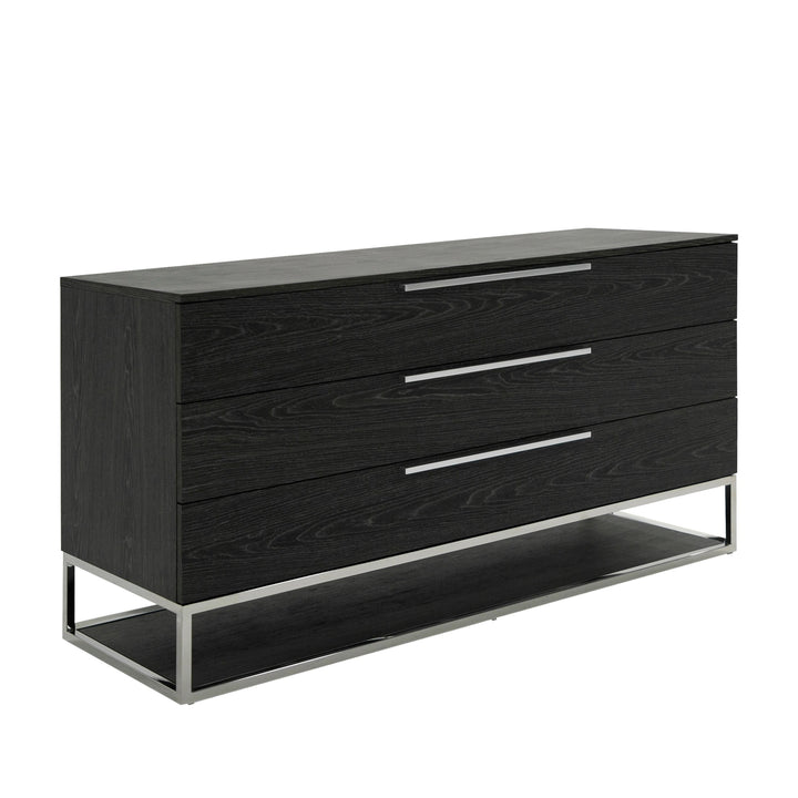 Heloise - Contemporary White Leather &amp; Grey Elm 4-Piece Bedroom Set