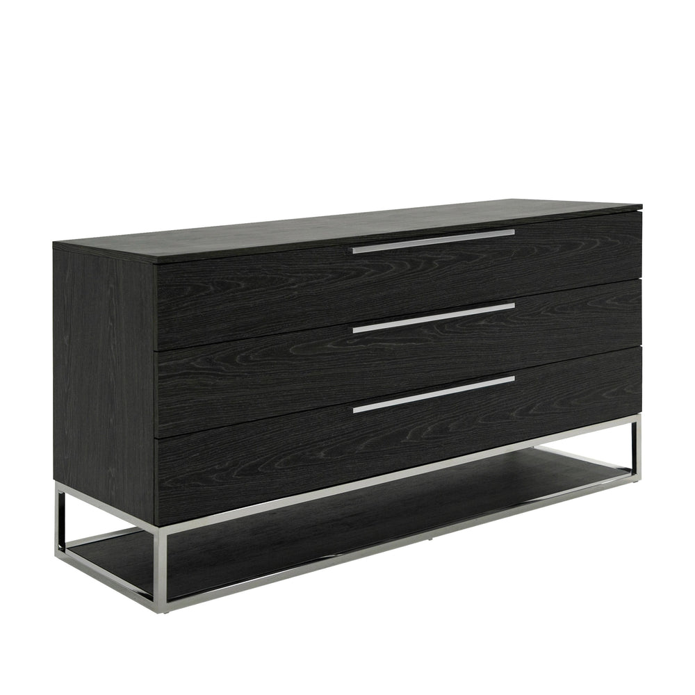 Heloise - Contemporary White Leather & Grey Elm 4-Piece Bedroom Set