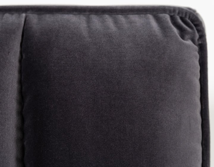 Hemlock - Modern Dark Grey Velvet Bed