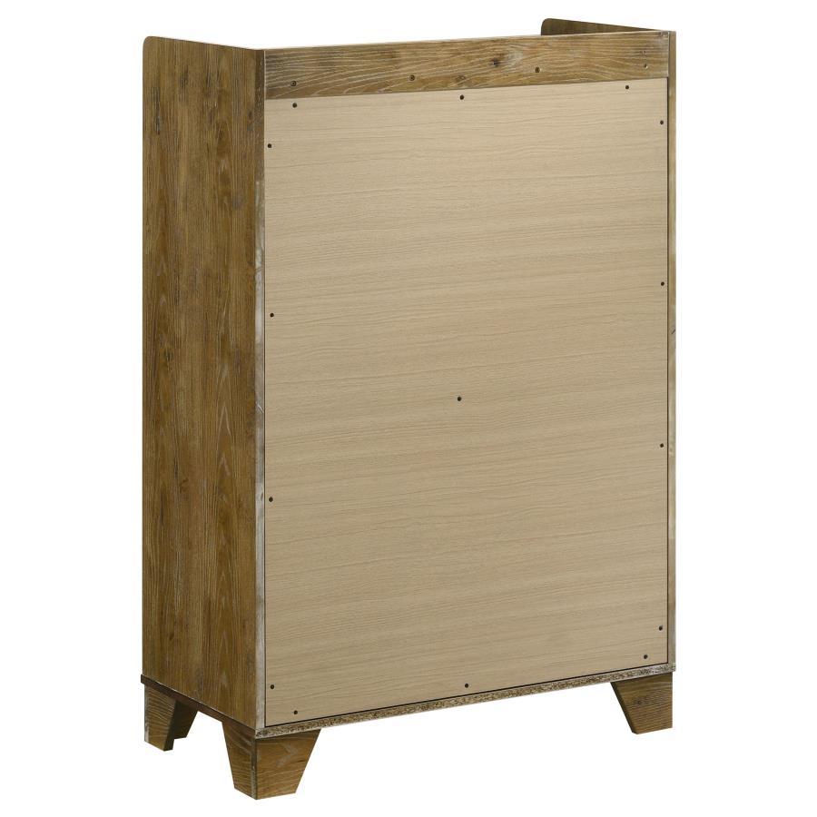 Henderson - 5 - Drawer Bedroom Chest Of Drawers - Medium Oak Accent Chest modern furniture Contempo Furniture