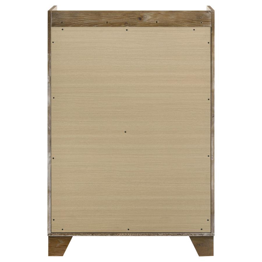 Henderson - 5 - Drawer Bedroom Chest Of Drawers - Medium Oak Accent Chest modern furniture Contempo Furniture