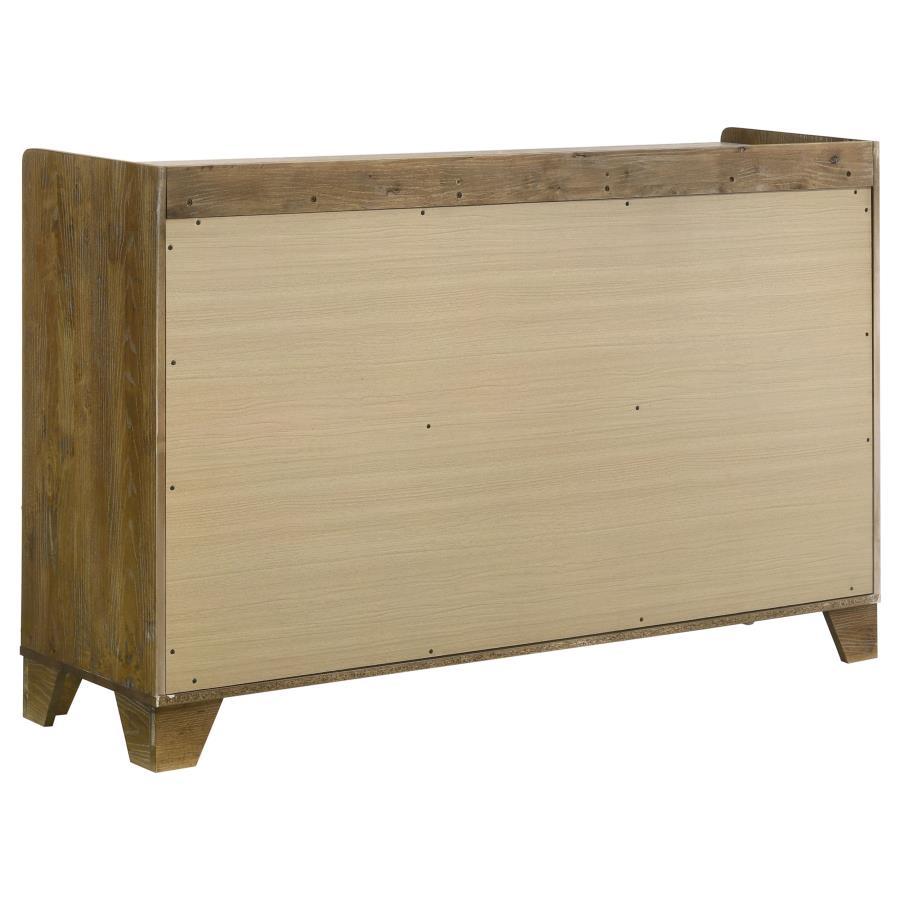 Henderson - 6 - Drawer Bedroom Dresser Cabinet - Medium Oak Dressers modern furniture Contempo Furniture