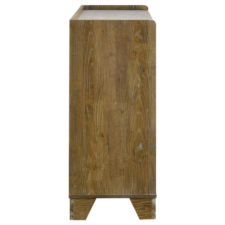 Henderson - 6 - Drawer Bedroom Dresser Cabinet - Medium Oak Dressers modern furniture Contempo Furniture