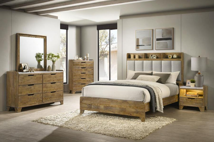 Henderson - 6 - Drawer Bedroom Dresser Cabinet - Medium Oak Dressers modern furniture Contempo Furniture