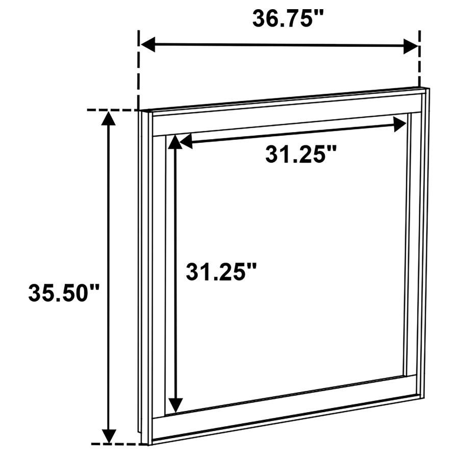 Henderson - Dresser Mirror - Medium Oak Mirror modern furniture Contempo Furniture