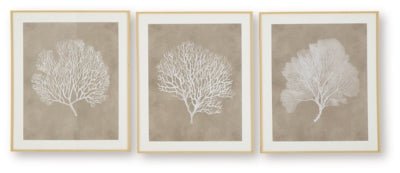 Hendridge Wall Art (Set of 3) - Light Brown | Ashley Furniture
