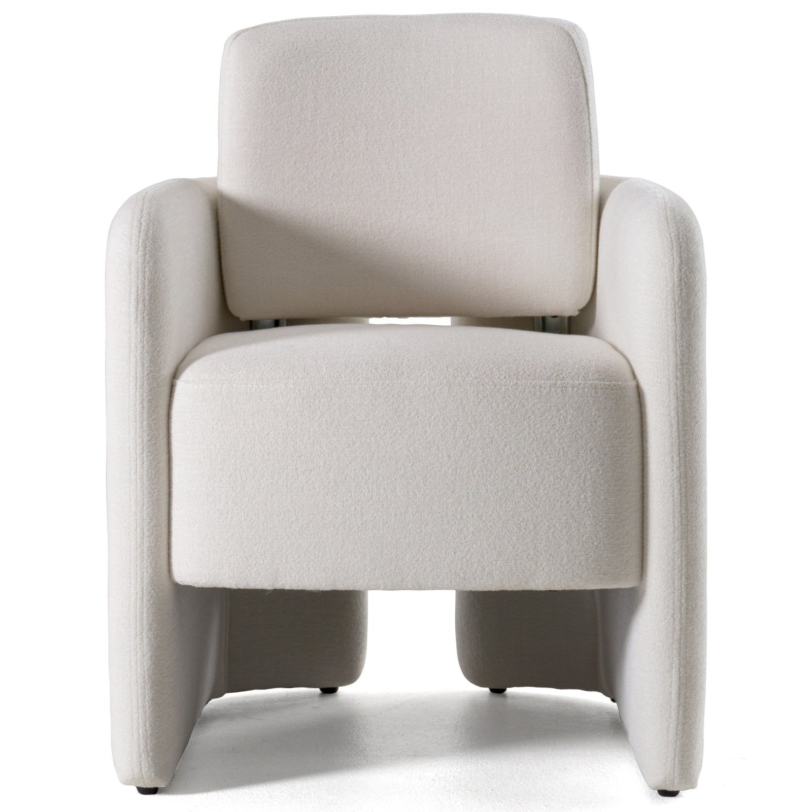 Hermosa - Modern White Fabric Dining Chair