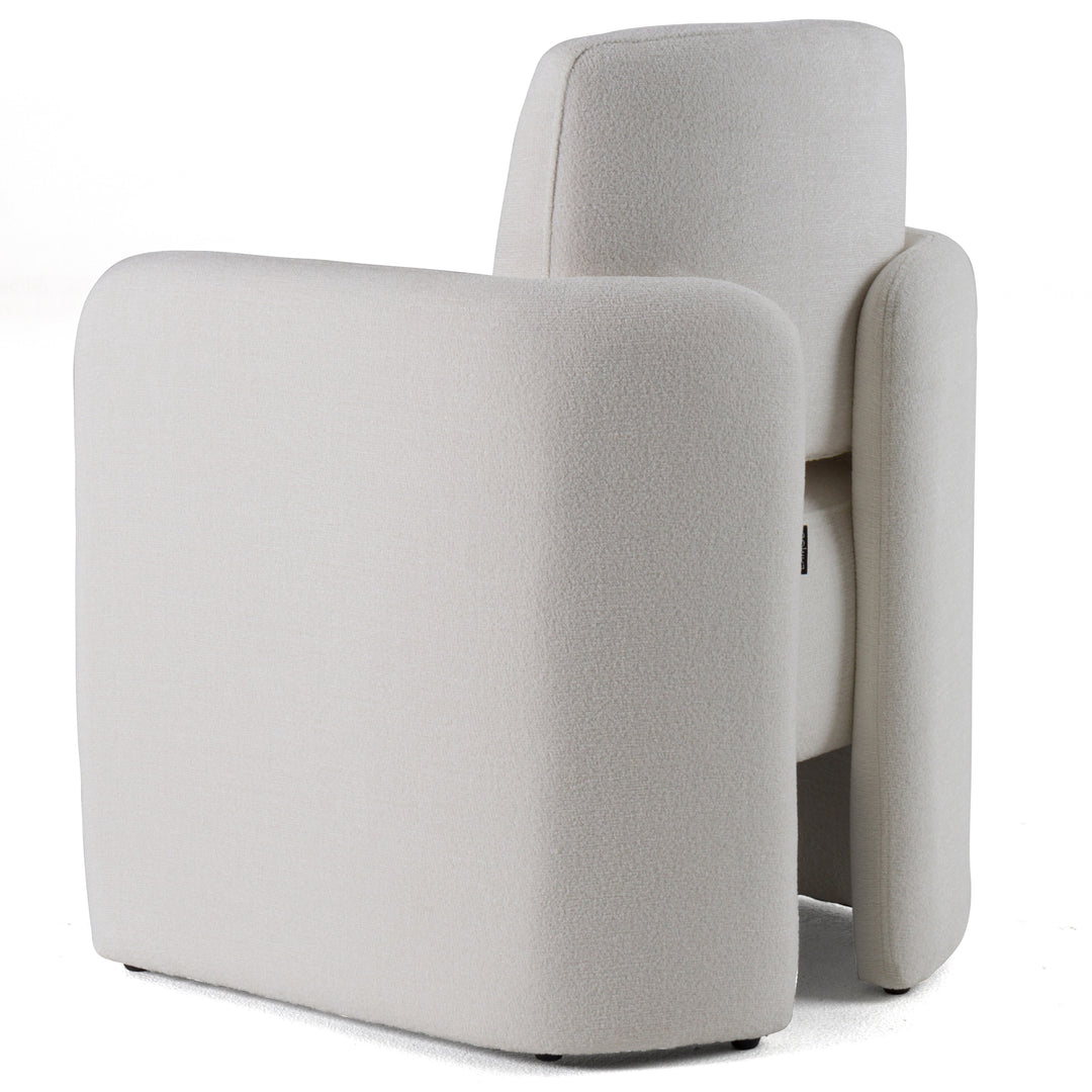 Hermosa  Modern White Fabric Dining Chair