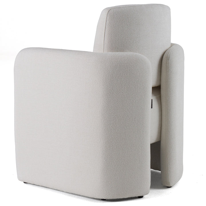 Hermosa  Modern White Fabric Dining Chair