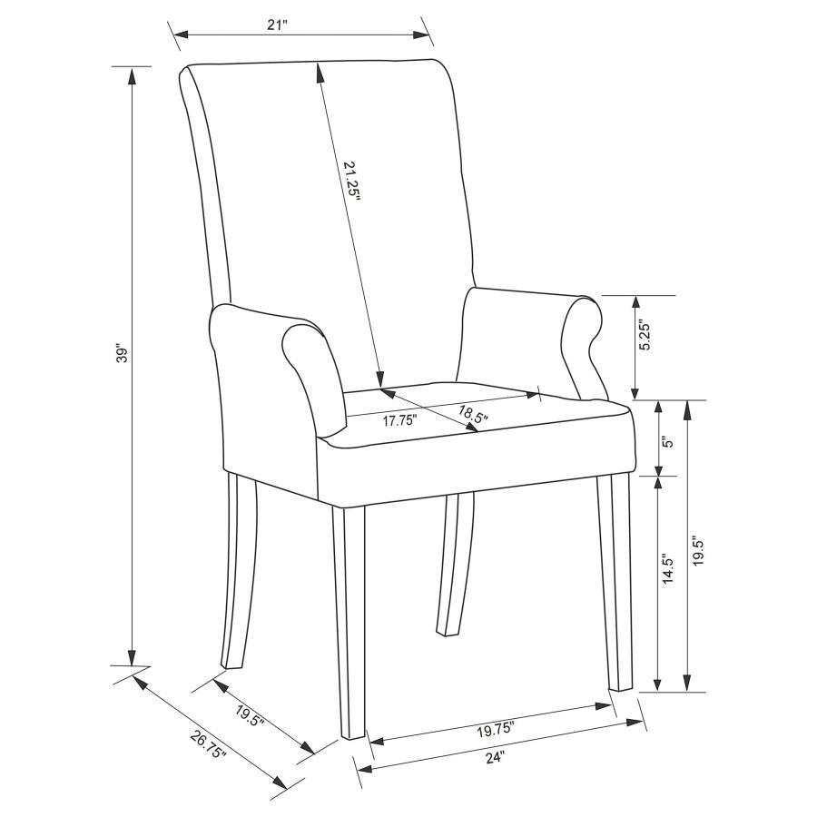 Herran - Upholstered Arm Chair - Beige Arm Chair modern furniture Contempo Furniture