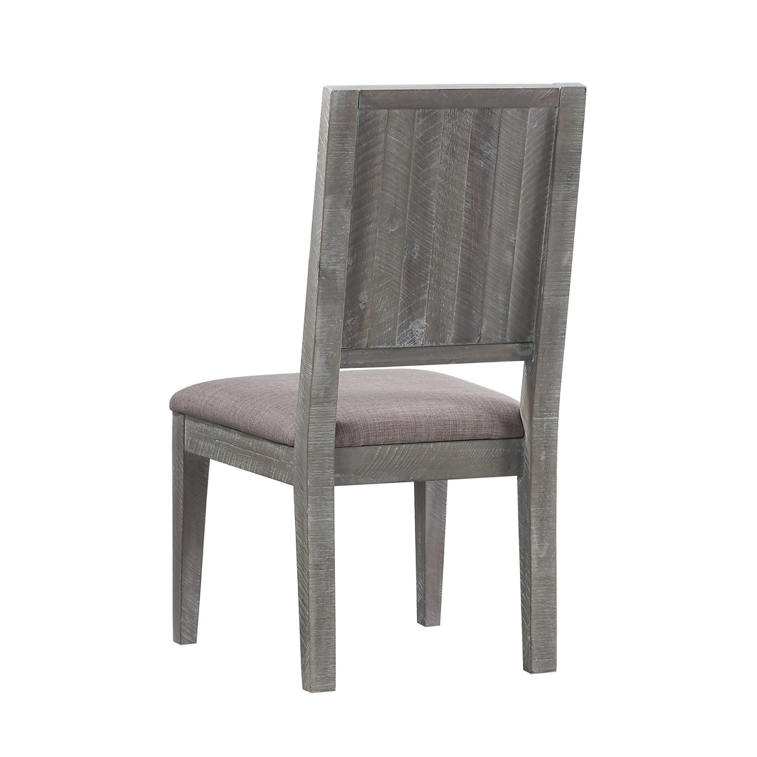 Herringbone Solid Wood Upholstered Dining Chair in Rustic Latte (Set of 2) Chair modern furniture Contempo Furniture
