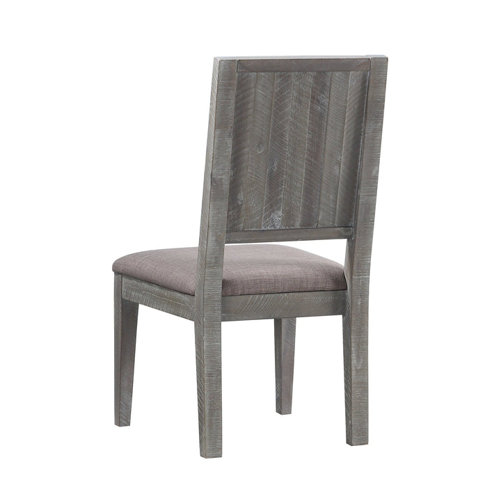 Herringbone Solid Wood Upholstered Dining Chair in Rustic Latte (Set of 2) Chair modern furniture Contempo Furniture