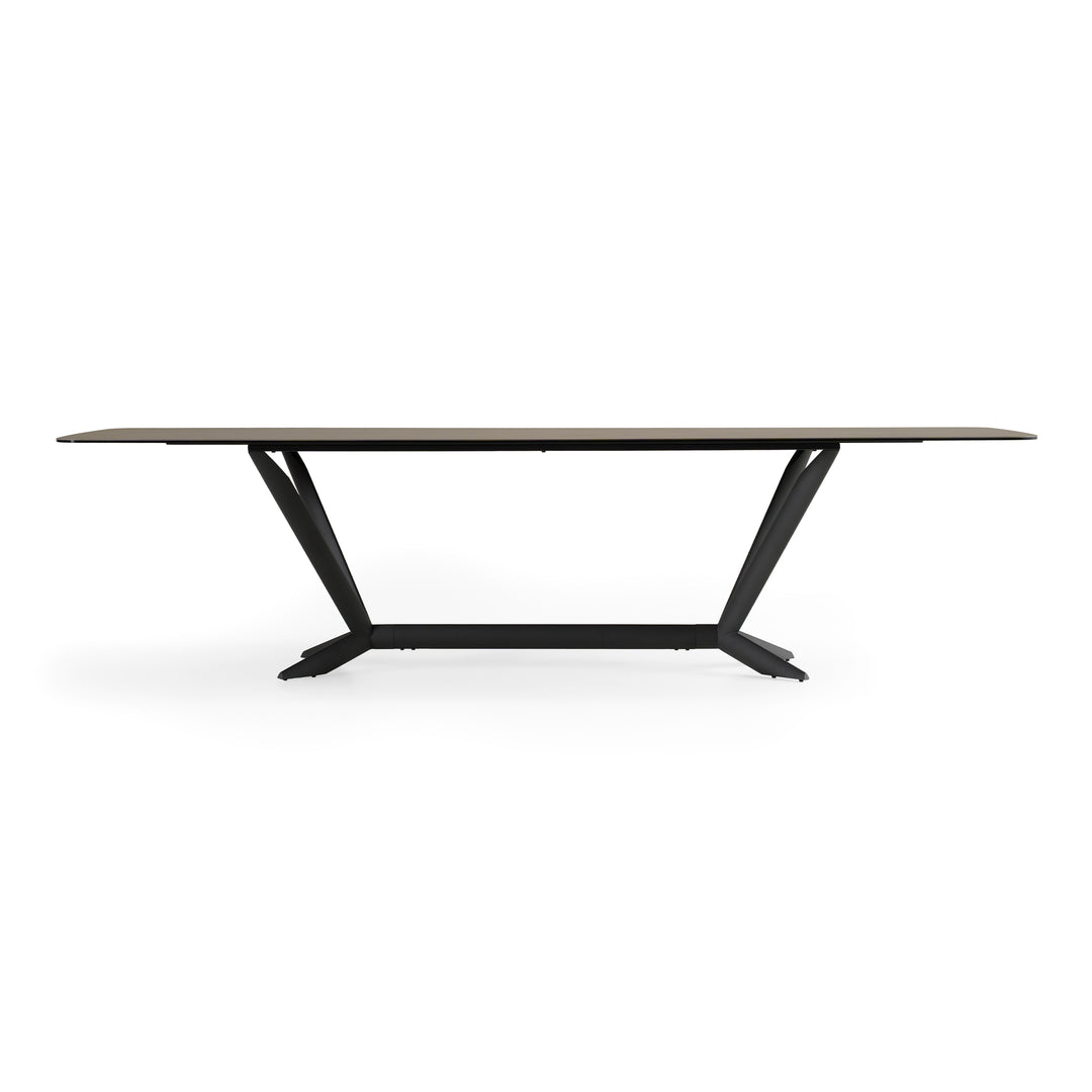 Herzog  Modern Grey Ceramic Dining Table