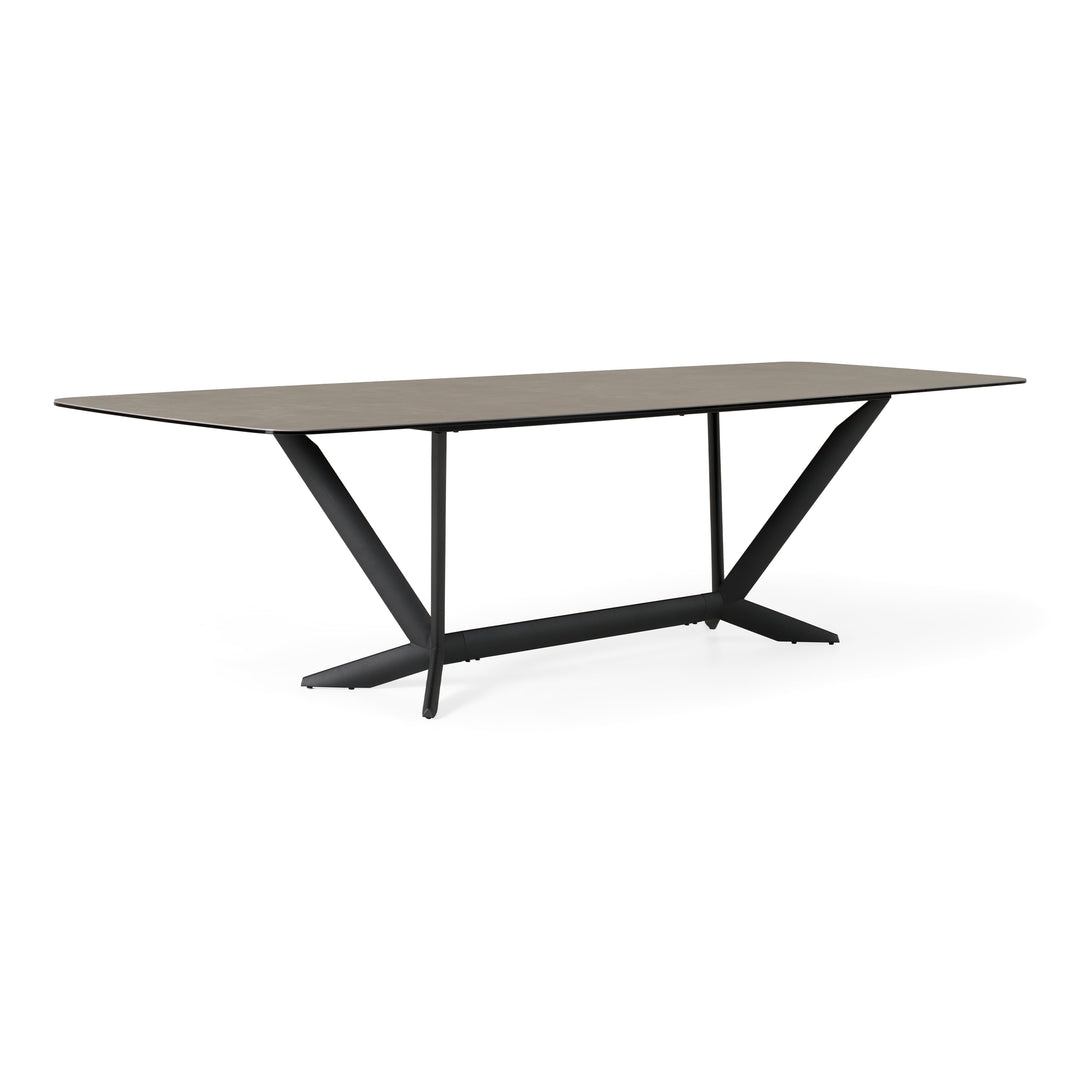 Herzog  Modern Grey Ceramic Dining Table