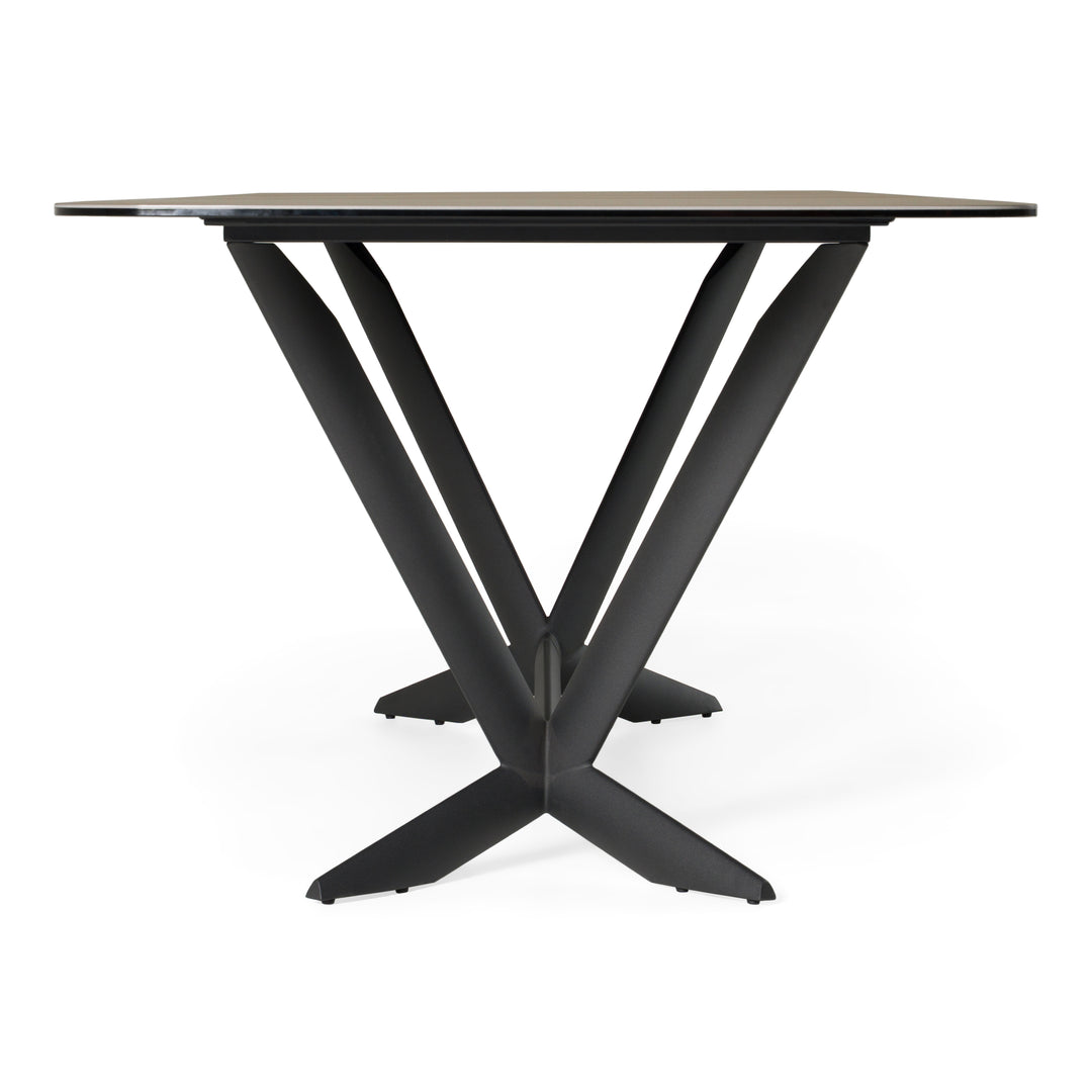 Herzog  Modern Grey Ceramic Dining Table