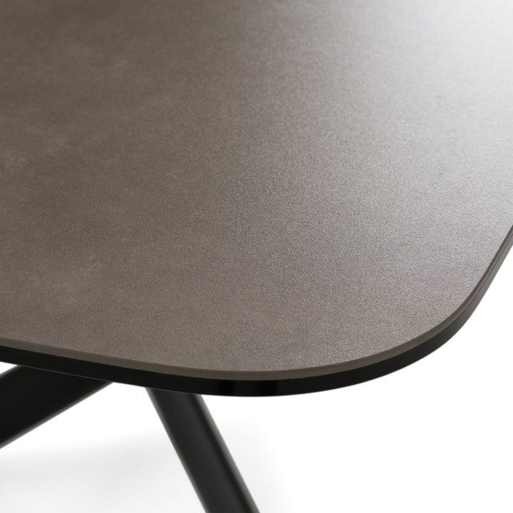 Herzog  Modern Grey Ceramic Dining Table