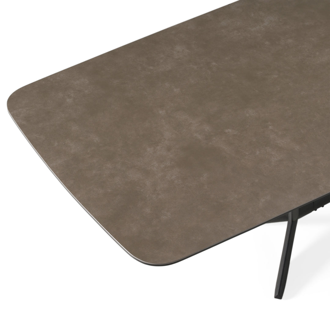 Herzog  Modern Grey Ceramic Dining Table