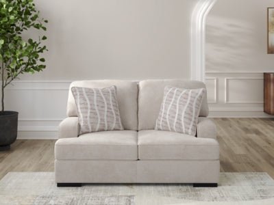 High Profile Loveseat - Beige Stationary Loveseat modern furniture Contempo Furniture