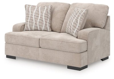 High Profile Loveseat - Beige Stationary Loveseat modern furniture Contempo Furniture