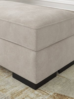 High Profile Ottoman - Beige Upholstered Ottoman modern furniture Contempo Furniture