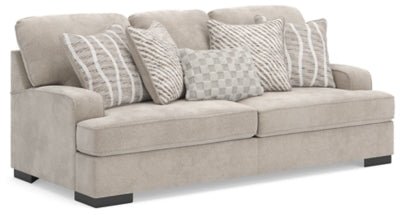 High Profile Sofa - Beige Stationary Sofa modern furniture Contempo Furniture