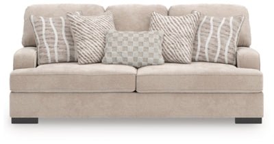 High Profile Sofa - Beige Stationary Sofa modern furniture Contempo Furniture