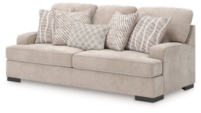 High Profile Sofa - Beige Stationary Sofa modern furniture Contempo Furniture