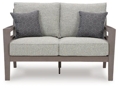 Hillside Barn Outdoor Loveseat with Cushion - Dark Brown Loveseat modern furniture Contempo Furniture