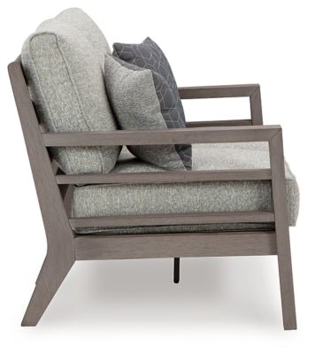 Hillside Barn Outdoor Loveseat with Cushion - Dark Brown Loveseat modern furniture Contempo Furniture