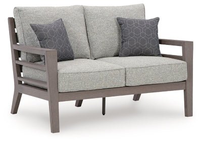 Hillside Barn Outdoor Loveseat with Cushion - Dark Brown Loveseat modern furniture Contempo Furniture