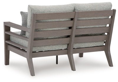 Hillside Barn Outdoor Loveseat with Cushion - Dark Brown Loveseat modern furniture Contempo Furniture
