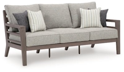 Hillside Barn Outdoor Sofa with Cushion - Dark Brown | Ashley Furniture