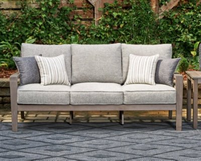 Hillside Barn Outdoor Sofa with Cushion - Dark Brown Outdoor Seating modern furniture Contempo Furniture