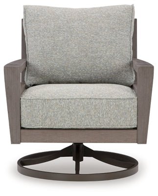 Hillside Barn Outdoor Swivel Lounge with Cushion - Dark Brown Swivel Chair modern furniture Contempo Furniture