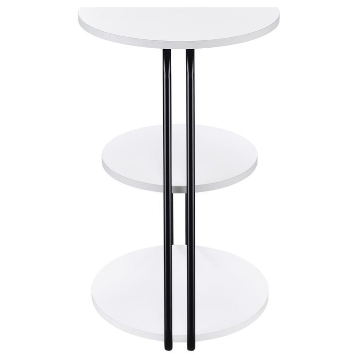 Hilly - 3 - Tier Round Accent Side Table - White And Black Side Table modern furniture Contempo Furniture